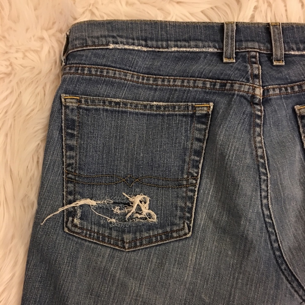 Lucky Brand | Jean Skirt | Custom Made | Lace and Sequin Detail - Picture 14 of 16